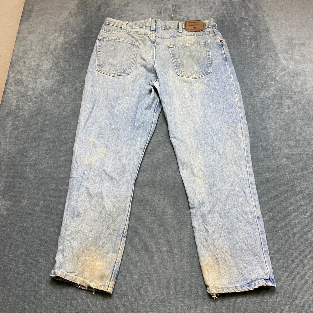 Faded Glory Jeans Men 38x30 Blue Denim Light Wash 5-Pocket Straight Original Fit